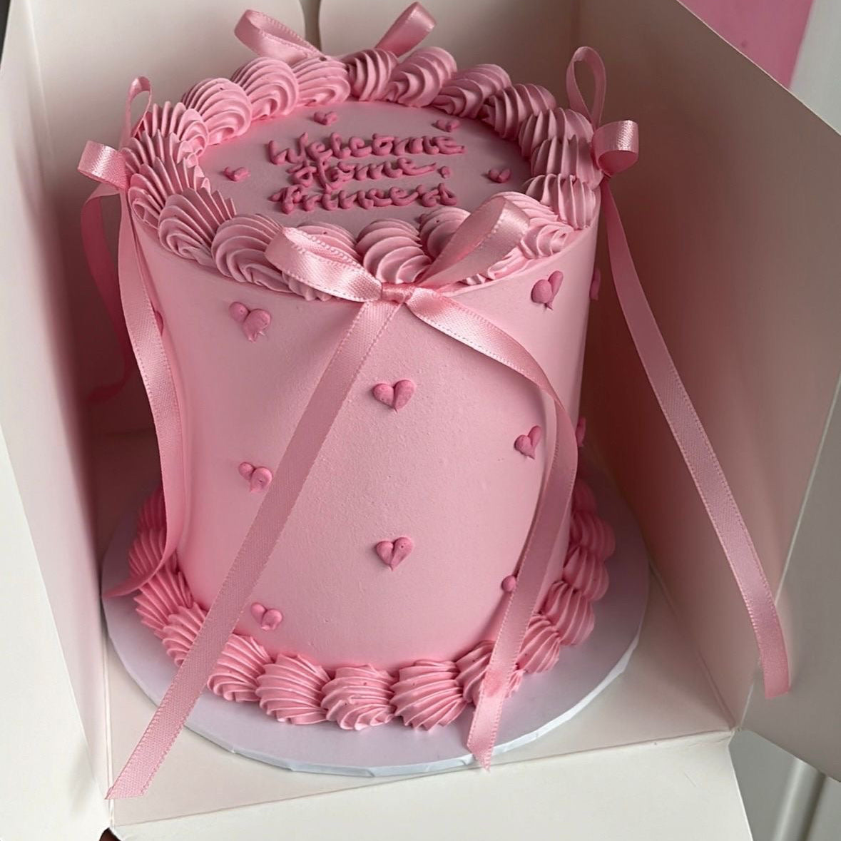 4” Piped Heart Cake - COLLECTION ONLY FROM NW10 - Joelle Jacobs Baked Treats