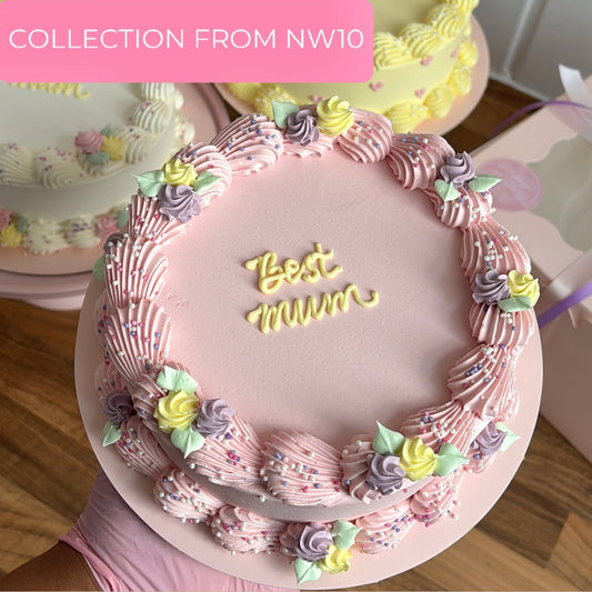 Mother’s Day Pink Mini Rose Cake - COLLECTION ONLY FROM NW10