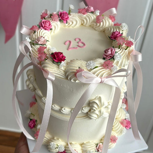 4” Floral Cake - COLLECTION ONLY FROM NW10 - Joelle Jacobs Baked Treats
