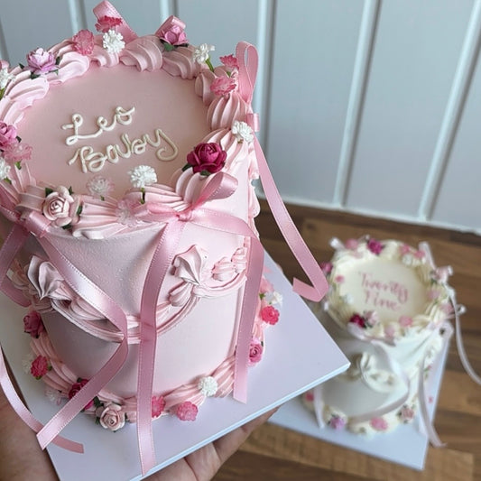 4” Round Floral Cake - COLLECTION ONLY FROM NW10
