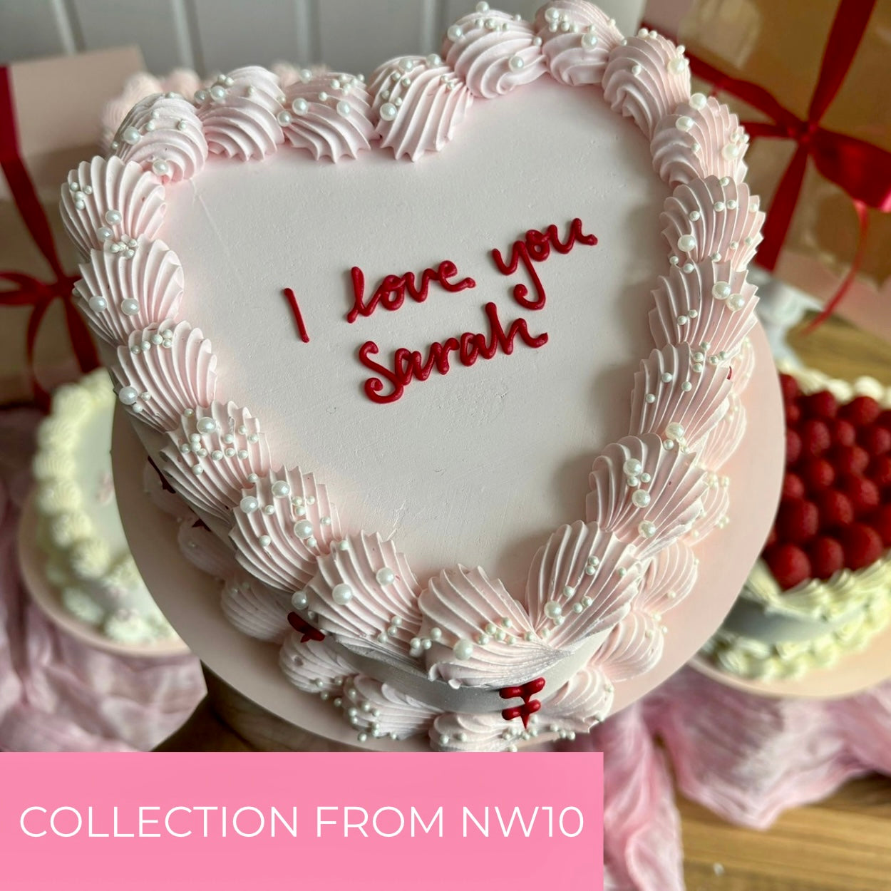 Valentine’s Mini Heart Cake - COLLECTION ONLY FROM NW10