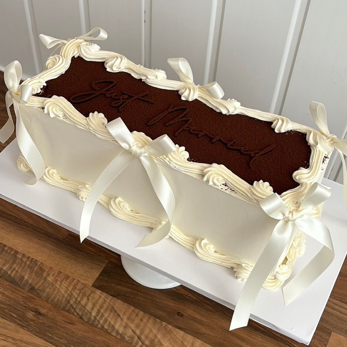 Cocoa Dusted Rectangle Cake - COLLECTION ONLY FROM NW10
