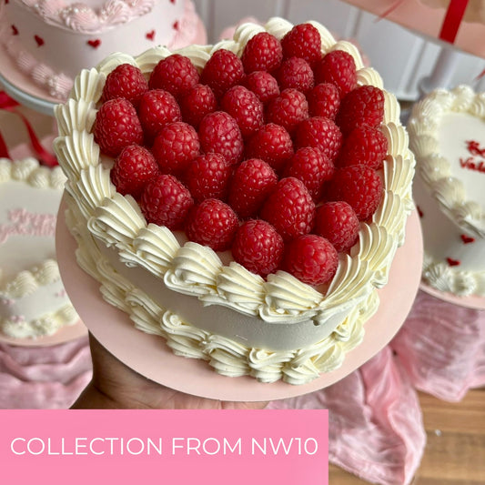 Valentine’s Raspberry Heart Cake - COLLECTION ONLY FROM NW10