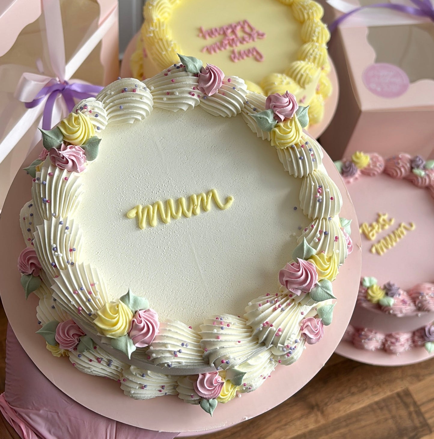 Mother’s Day White Mini Rose Cake - COLLECTION ONLY FROM NW10