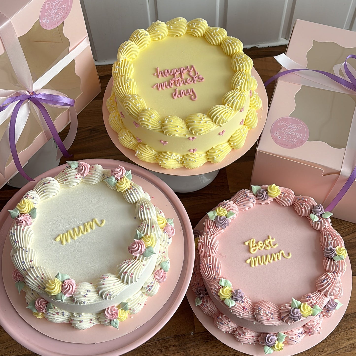 Mother’s Day White Mini Rose Cake - COLLECTION ONLY FROM NW10