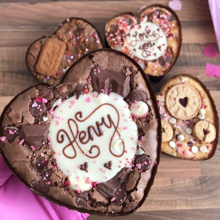 Personalised Valentine’s Heart (Brownie or Blondie) - Joelle Jacobs Baked Treats