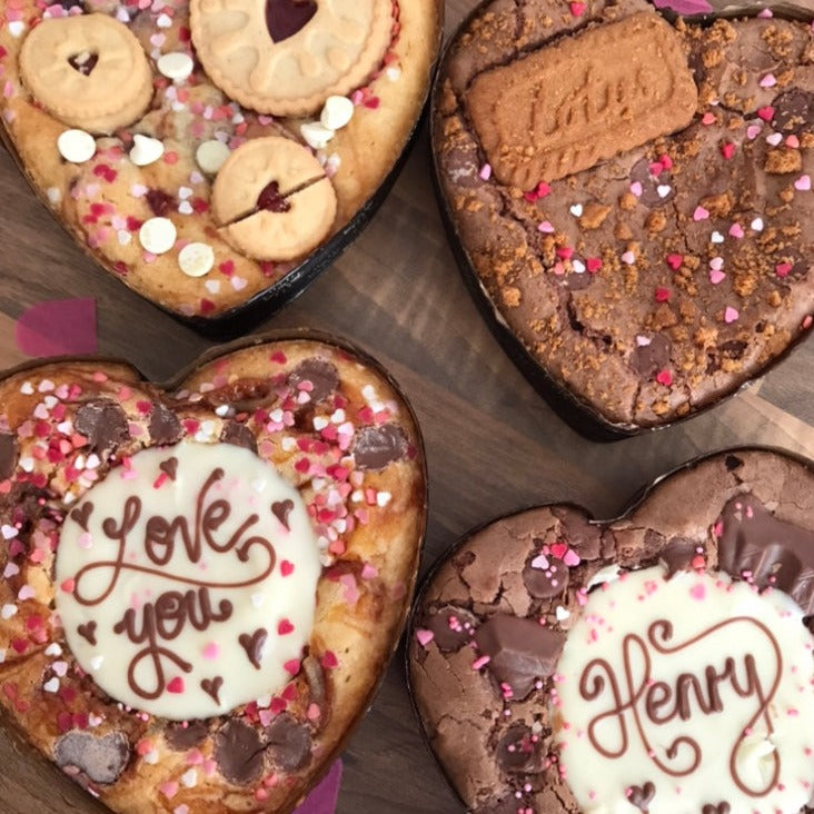 Personalised Valentine’s Heart (Brownie or Blondie) - Joelle Jacobs Baked Treats