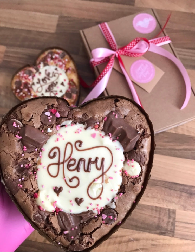 Personalised Valentine’s Heart (Brownie or Blondie) - Joelle Jacobs Baked Treats