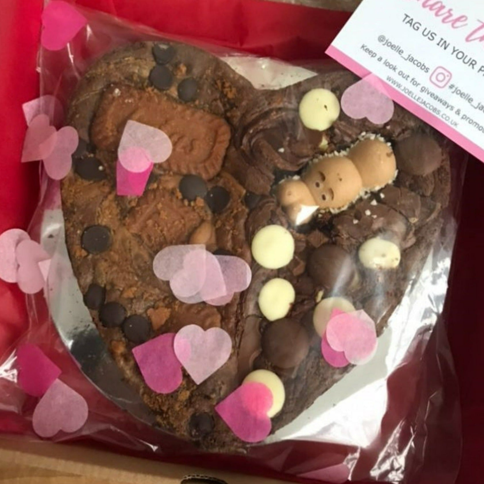 PREORDER Mother's Day Double Flavour Heart Brownie - Choose your flavours - Joelle Jacobs Baked Treats