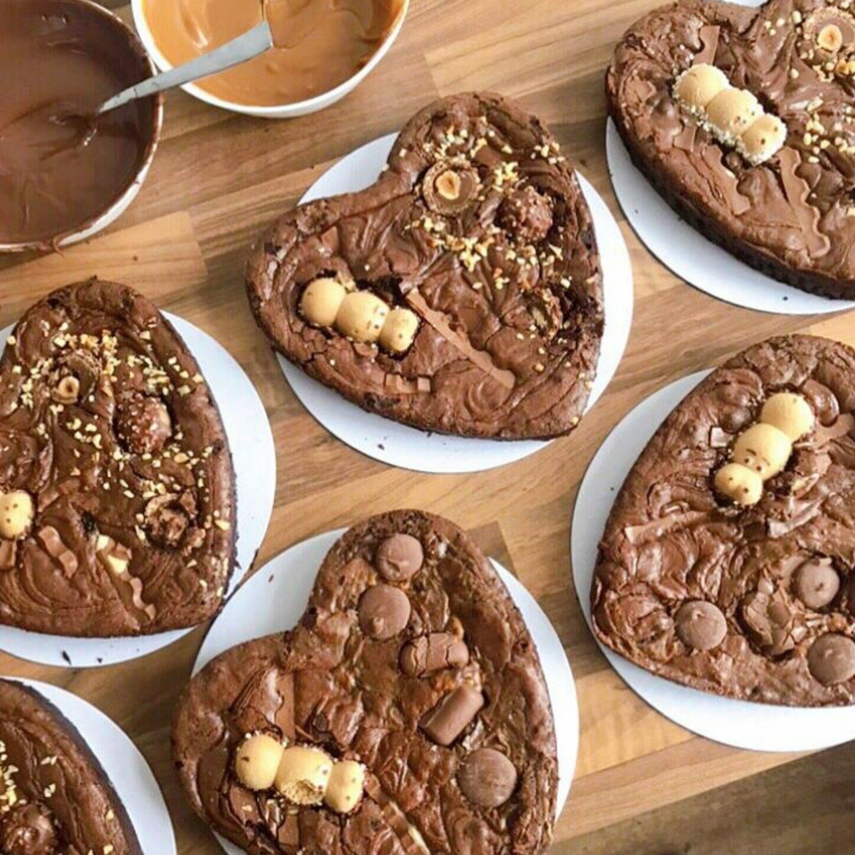 PREORDER Mother's Day Double Flavour Heart Brownie - Choose your flavours - Joelle Jacobs Baked Treats