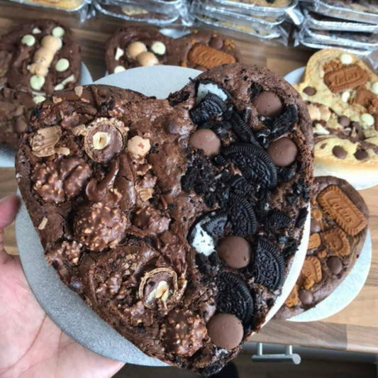 PREORDER Mother's Day Double Flavour Heart Brownie - Choose your flavours - Joelle Jacobs Baked Treats