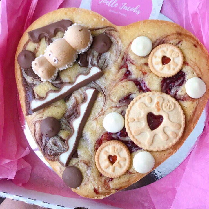 Valentine’s Double Flavour Blondie Heart - Joelle Jacobs Baked Treats